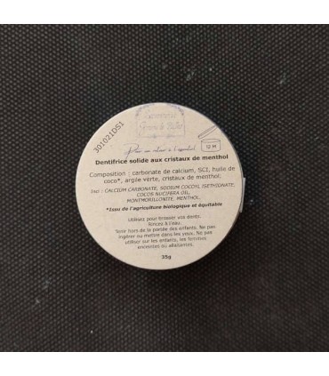 DENTIFRICE SOLIDE CRISTAUX DE MENTHOL 35G