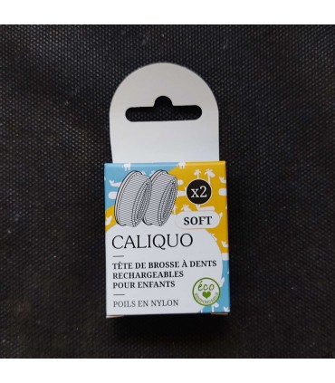 RECHARGE X2 POUR BROSSE À DENTS ENFANT CALIQUO