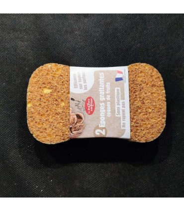 ÉPONGES GRATTANTES  COQUES DE FRUITS LOT DE 2