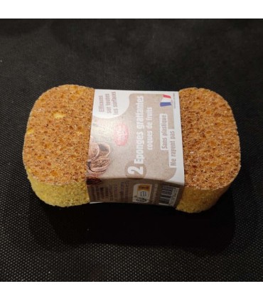 ÉPONGES GRATTANTES  COQUES DE FRUITS LOT DE 2