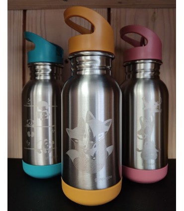 GOURDE LOOPY "RENARDS" CARAMEL 400ML