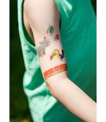 TATOUAGE ÉPHÉMÈRE ENFANT VIE SAUVAGE X2 PLANCHES