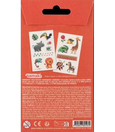 TATOUAGE ÉPHÉMÈRE ENFANT VIE SAUVAGE X2 PLANCHES