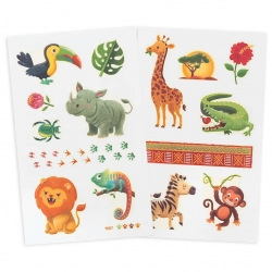 TATOUAGE ÉPHÉMÈRE ENFANT VIE SAUVAGE X2 PLANCHES