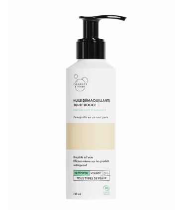 HUILE DÉMAQUILLANTE TOUTE DOUCE LAIT D'AMANDE 150ML | Clémence & Vivien